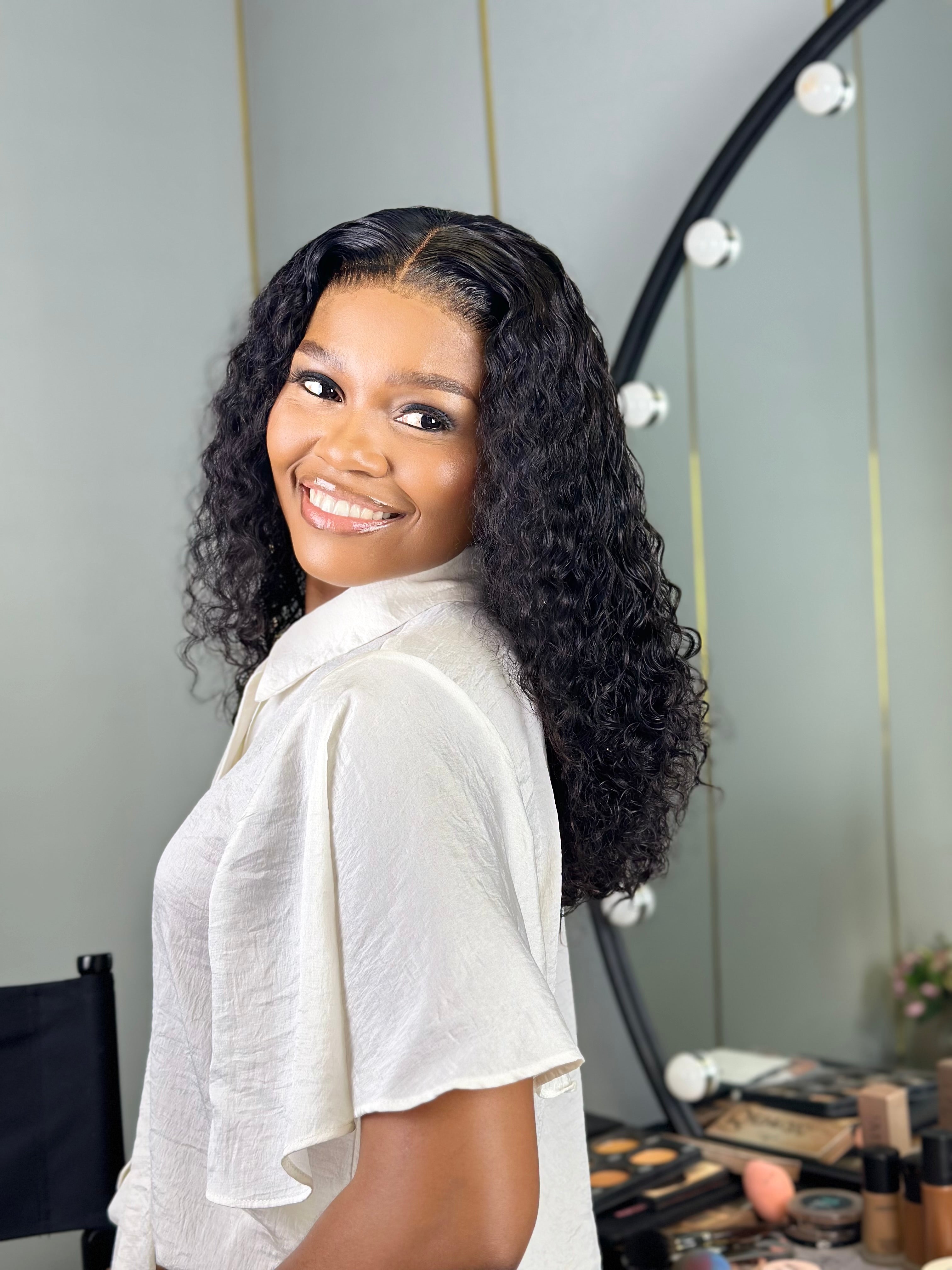 Double Drawn Full Lace Frontal Loose Curly 18 inch Wig Remorehair